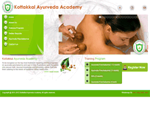 Tablet Screenshot of kottakkalayurvedaacademy.com